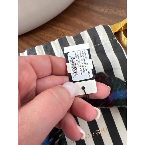 NWT Lele Sadoughi Kids Jet Plaid Flannel Knotted Headband Multi Color One Size - Picture 7 of 9